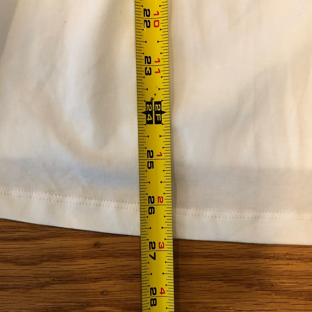 Lands' End White Short Sleeve Pintuck Button Front Top - Picture 7 of 9